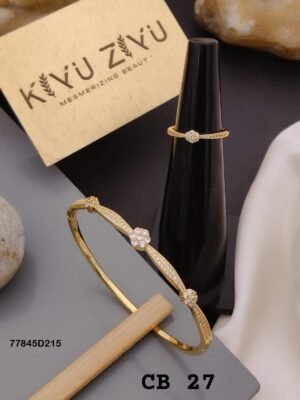 CB-27 Anti Tarnish Bracelet With Rings  KADA
