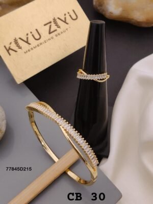 CB-30 Anti Tarnish Bracelet With Rings  KADA