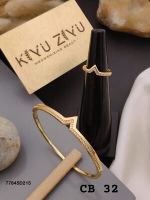 CB-32 Anti Tarnish Bracelet With Rings  KADA