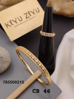 CB-46 Anti Tarnish Bracelet With Rings  KADA