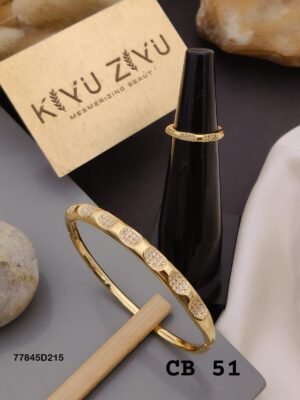 CB-51 Anti Tarnish Bracelet With Rings  KADA