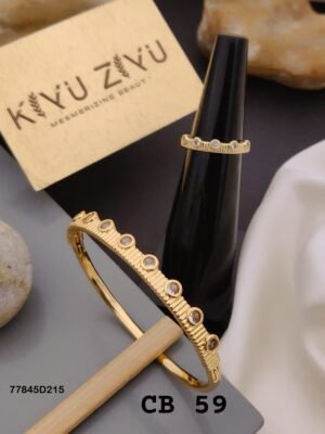 CB-59 Anti Tarnish Bracelet With Rings  KADA