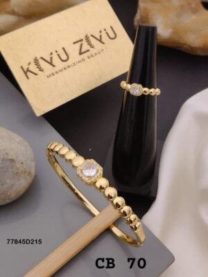 CB-70 Anti Tarnish Bracelet With Rings  KADA
