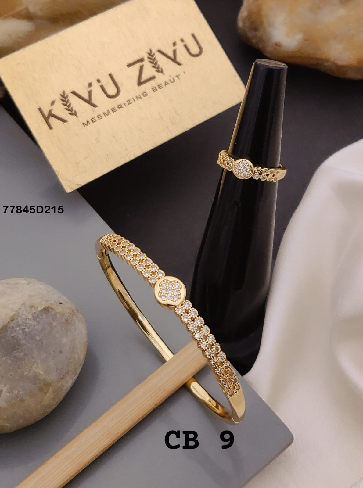 CB-9 Anti Tarnish Bracelet With Rings KADA