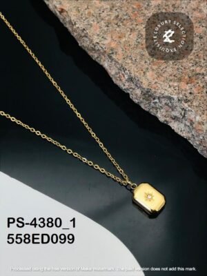 PS-4380_1 Anti-Tarnish Stainless Steel Necklace