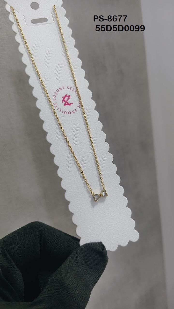 PS-8677 Anti-Tarnish Stainless Steel Chain Necklace Necklace