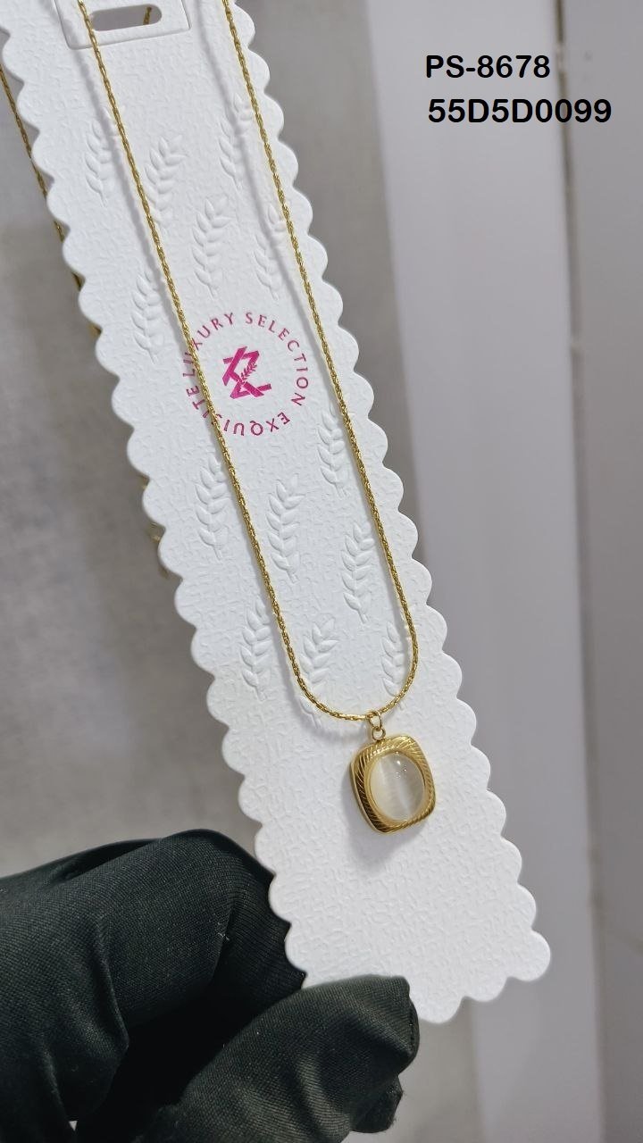 PS-8678 Anti-Tarnish Stainless Steel Chain Necklace Necklace