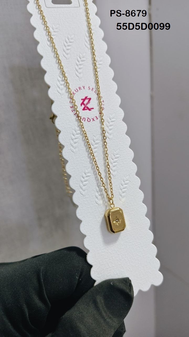 PS-8679 Anti-Tarnish Stainless Steel Chain Necklace Necklace