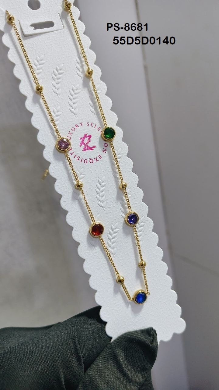 PS-8681 Anti-Tarnish Stainless Steel Chain Necklace Necklace