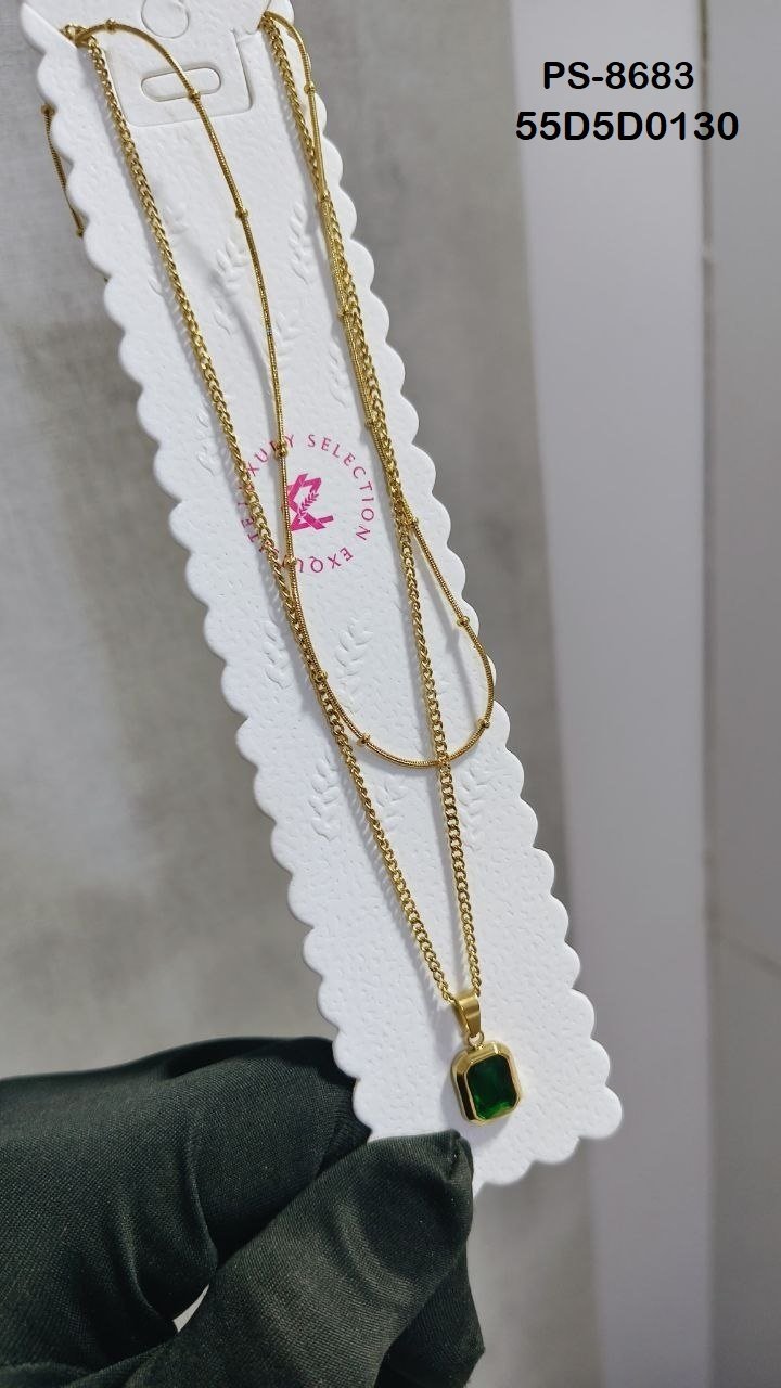 PS-8683 Anti-Tarnish Stainless Steel Chain Necklace Necklace