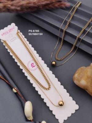 PS-8785 Anti-Tarnish Stainless Steel  Necklace