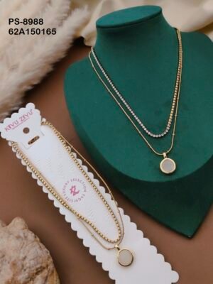 PS-8988 Anti-Tarnish Stainless Steel  Layer Necklace
