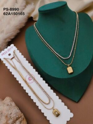 PS-8990 Anti-Tarnish Stainless Steel  Layer Necklace
