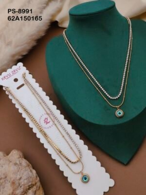 PS-8991 Anti-Tarnish Stainless Steel  Layer Necklace