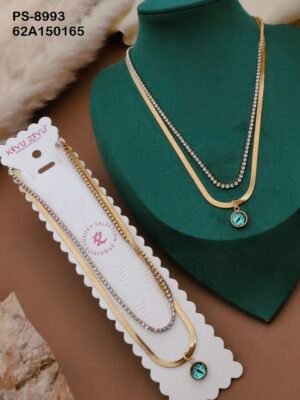 PS-8993 Anti-Tarnish Stainless Steel  Layer Necklace
