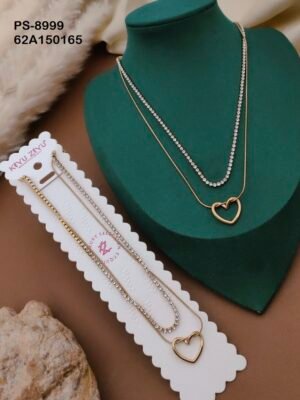PS-8999 Anti-Tarnish Stainless Steel  Layer Necklace