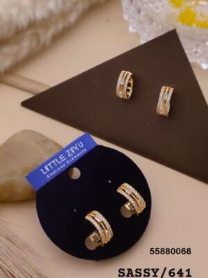 SASSY-641 Anti Tarnish Impoted Gold Plated  STUDS