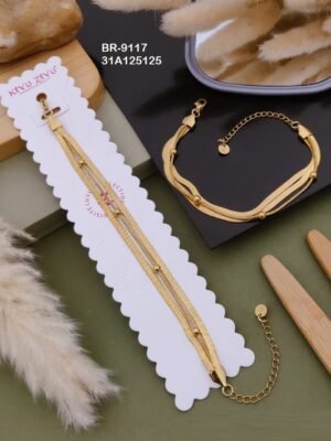 BR-9117 Anti-Tarnish Stainless Steel  Chain Bracelets