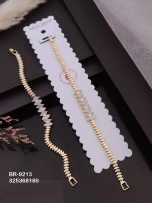 BR-9213 Impoted Gold Plated  Chain Bracelets