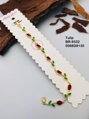 BR-9332 Anti Tarnish impoted  TULIP BRACELET