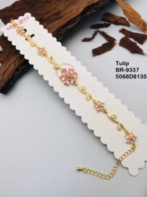 BR-9337 Anti Tarnish impoted  TULIP BRACELET