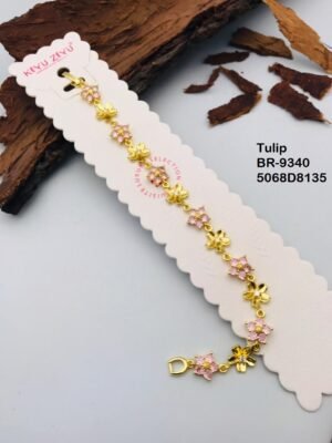 BR-9340 Anti Tarnish impoted  TULIP BRACELET