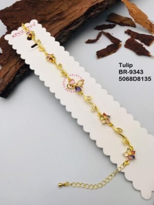 BR-9343 Anti Tarnish impoted  TULIP BRACELET