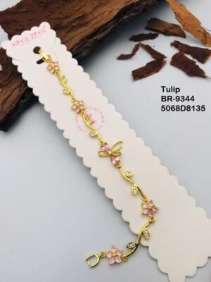 BR-9344 Anti Tarnish impoted  TULIP BRACELET