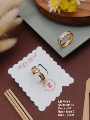 LR-V491_A Anti-Tarnish Stainless Steel Rings