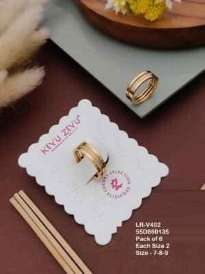 LR-V492_A Anti-Tarnish Stainless Steel Rings