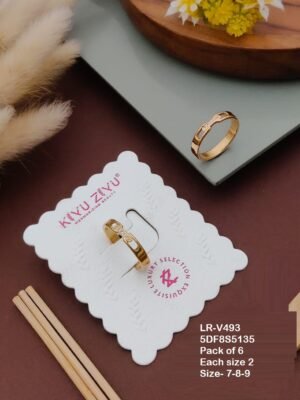 LR-V493_A Anti-Tarnish Stainless Steel Rings