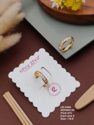 LR-V494_A Anti-Tarnish Stainless Steel Rings
