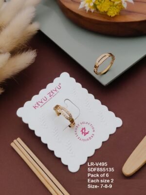 LR-V495_A Anti-Tarnish Stainless Steel Rings
