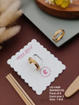 LR-V499_A Anti-Tarnish Stainless Steel Rings