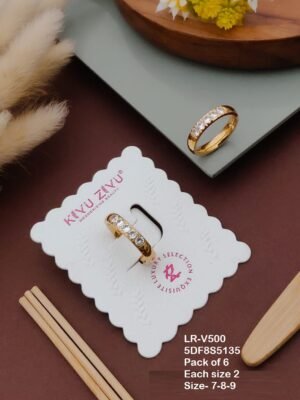 LR-V500_A Anti-Tarnish Stainless Steel Rings