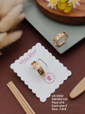 LR-V502_A Anti-Tarnish Stainless Steel Rings