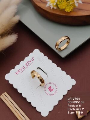 LR-V504_A Anti-Tarnish Stainless Steel Rings