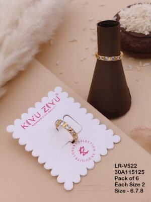 LR-V522 Anti-Tarnish Stainless Steel Pack Of 6  Rings