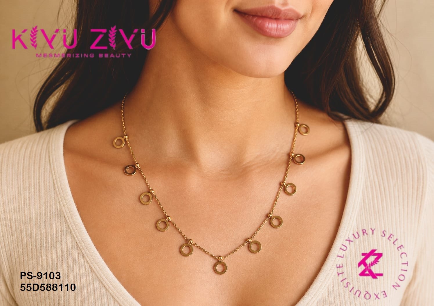 PS-9103 Anti-Tarnish Stainless Steel Necklace