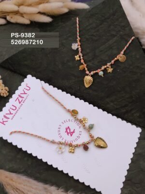 PS-9382 Anti-Tarnish Stainless Steel Western Crystal Necklace