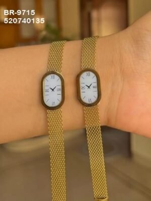 BR-9715 Anti-Tarnish Stainless Steel Watch Dial  Chain Bracelets