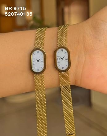 BR-9715 Anti-Tarnish Stainless Steel Watch Dial Chain Bracelets