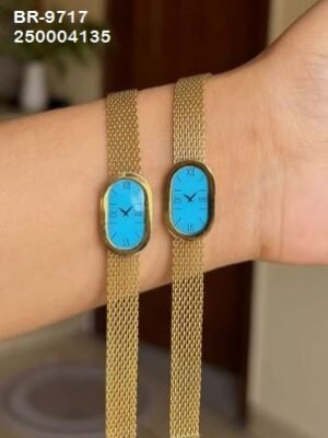 BR-9717 Anti-Tarnish Stainless Steel Watch Dial  Chain Bracelets