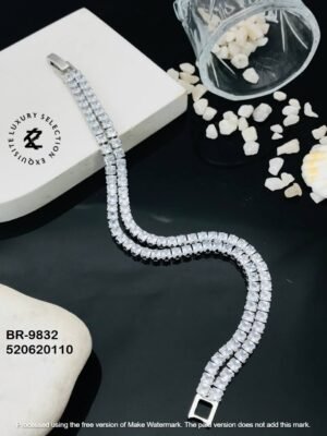 BR-9832 Anti-Tarnish Stainless Steel Tennis  Chain Bracelets