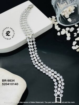 BR-9834 Anti-Tarnish Stainless Steel Tennis  Chain Bracelets