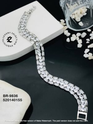 BR-9836 Anti-Tarnish Stainless Steel Tennis  Chain Bracelets