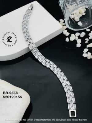 BR-9838 Anti-Tarnish Stainless Steel Tennis  Chain Bracelets