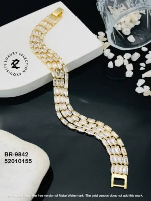 BR-9842 Anti-Tarnish Stainless Steel Tennis  Chain Bracelets