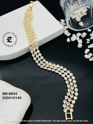 BR-9844 Anti-Tarnish Stainless Steel Tennis  Chain Bracelets