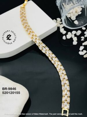 BR-9846 Anti-Tarnish Stainless Steel Tennis  Chain Bracelets